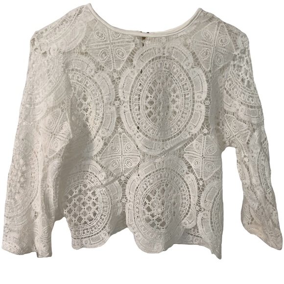 NWOT Lace Top or Jacket to wear over formal gown or as an overlay shirt Sz S - Picture 2 of 5